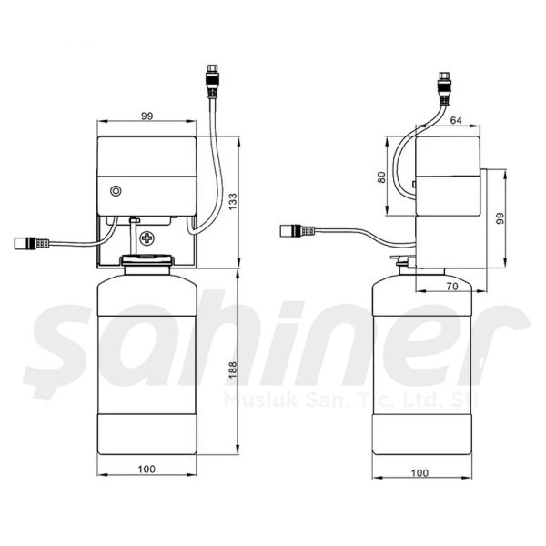 Genesit GS50S Ankastre Sabun Dispenseri Elektrikli 1500mL - Görsel 3