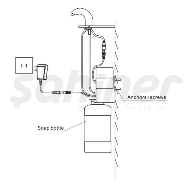 Genesit GS50S Ankastre Sabun Dispenseri Elektrikli 1500mL - Görsel 2