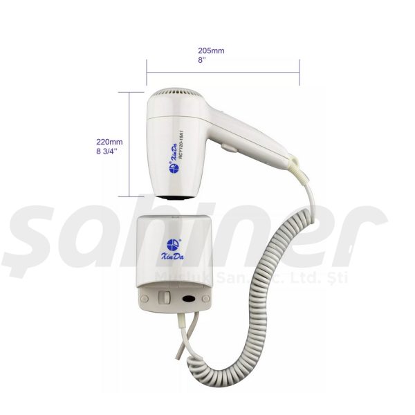 Xinda Otel Tipi Saç Kurutma Makinesi 1200W RCY120-18A1 - Görsel 2